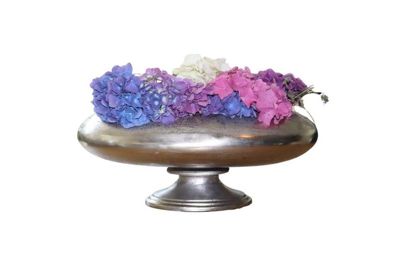 baario Tischvase Tischvase LUNEL silber, XXL Metall 48x35cm Dekovase Design von baario