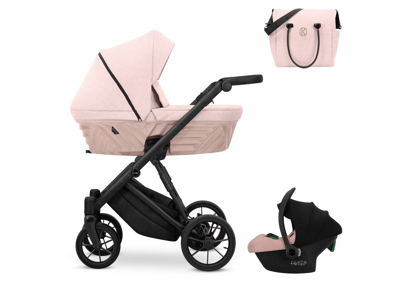 babies-on-wheels Kombi-Kinderwagen Invento 4 in 1 inkl. Sportsitz, Autositz und Zubehör in 9 Farben von babies-on-wheels