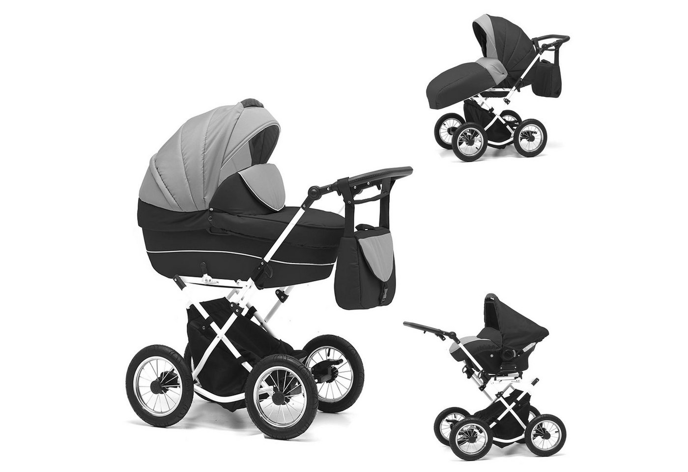 BabyMerc Kombi-Kinderwagen Sorento 4 in 1 mit Sportsitz, Autositz und Zubehör in 17 Farben BabyMerc Kombi-Kinderwagen Sorento 4 in 1 mit Sportsitz, Autositz und Zubehör in 17 Farben von BabyMerc