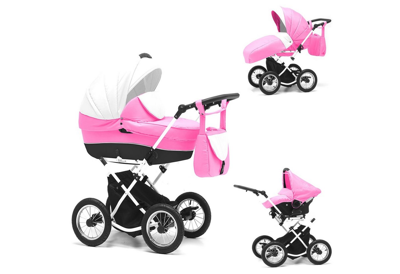 BabyMerc Kombi-Kinderwagen Sorento 4 in 1 mit Sportsitz, Autositz und Zubehör in 17 Farben BabyMerc Kombi-Kinderwagen Sorento 4 in 1 mit Sportsitz, Autositz und Zubehör in 17 Farben von BabyMerc