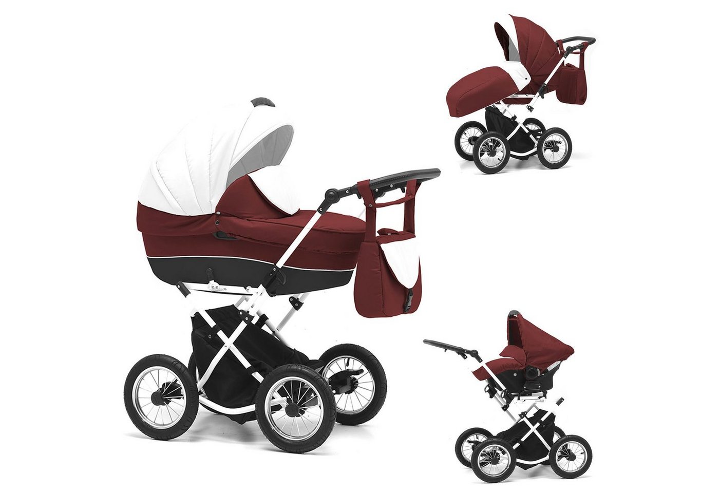 BabyMerc Kombi-Kinderwagen Sorento 4 in 1 mit Sportsitz, Autositz und Zubehör in 17 Farben BabyMerc Kombi-Kinderwagen Sorento 4 in 1 mit Sportsitz, Autositz und Zubehör in 17 Farben von BabyMerc
