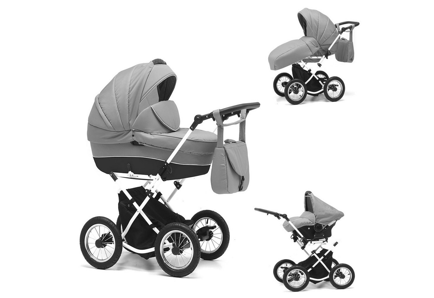 Elcar Kombi-Kinderwagen Sorento 4 in 1 mit Sportsitz, Autositz und Zubehör in 17 Farben von Elcar