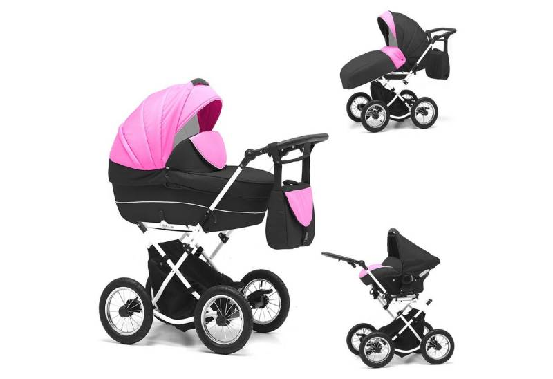 BabyMerc Kombi-Kinderwagen Sorento 4 in 1 mit Sportsitz, Autositz und Zubehör in 17 Farben von BabyMerc