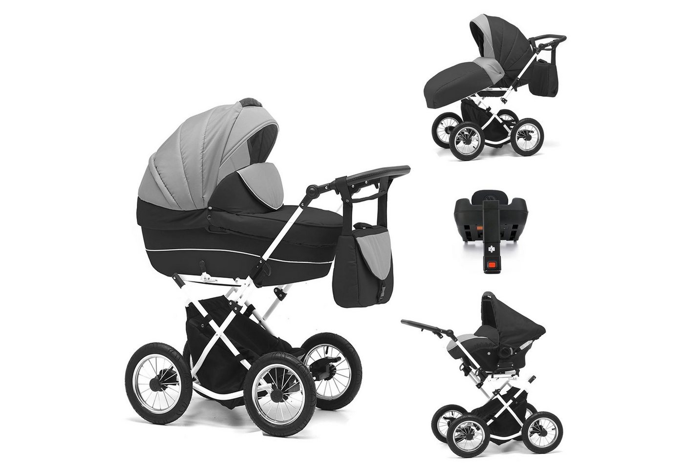 Elcar Kombi-Kinderwagen Sorento 5 in 1 inkl. Sportsitz, Autositz, Iso und Zubehör in 17 Farben von Elcar