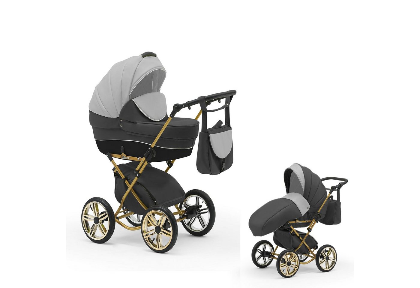 Elcar Kombi-Kinderwagen Sorento Gold 2 in 1 inkl. Sportsitz und Zubehör in 30 Farben von Elcar