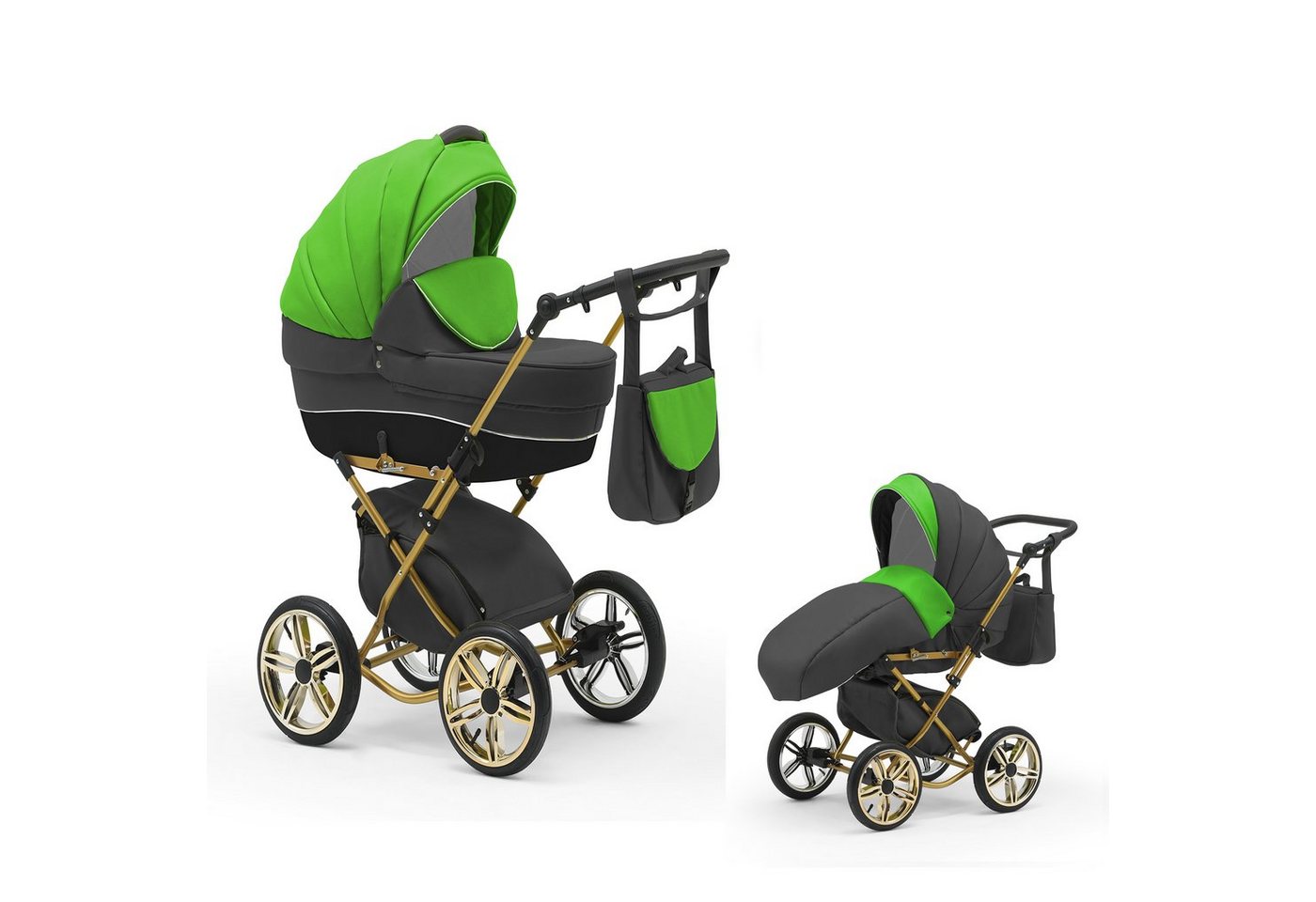 BabyMerc Kombi-Kinderwagen Sorento Gold 2 in 1 inkl. Sportsitz und Zubehör in 30 Farben BabyMerc Kombi-Kinderwagen Sorento Gold 2 in 1 inkl. Sportsitz und Zubehör in 30 Farben von BabyMerc