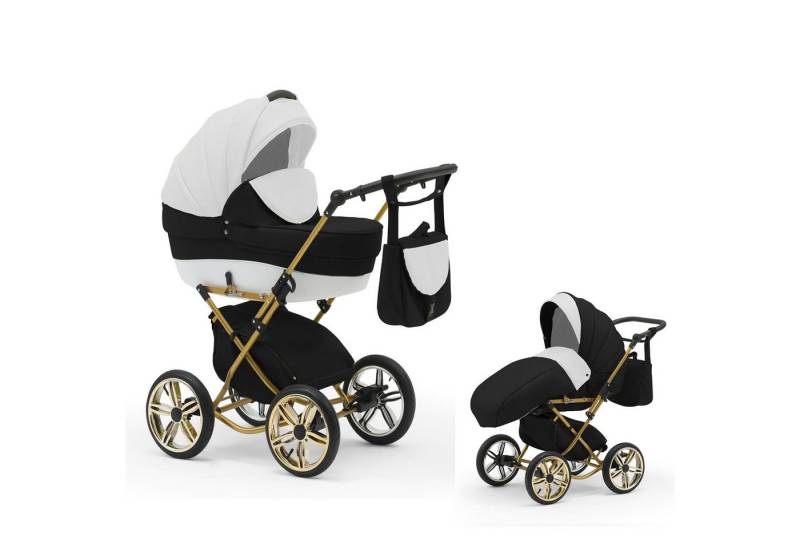BabyMerc Kombi-Kinderwagen Sorento Gold 2 in 1 inkl. Sportsitz und Zubehör in 30 Farben von BabyMerc