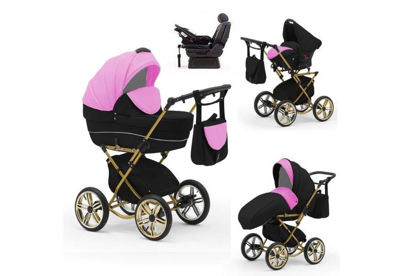 BabyMerc Kombi-Kinderwagen Sorento Gold 5 in 1 mit Sportsitz, Autositz und Iso in 30 Farben von BabyMerc