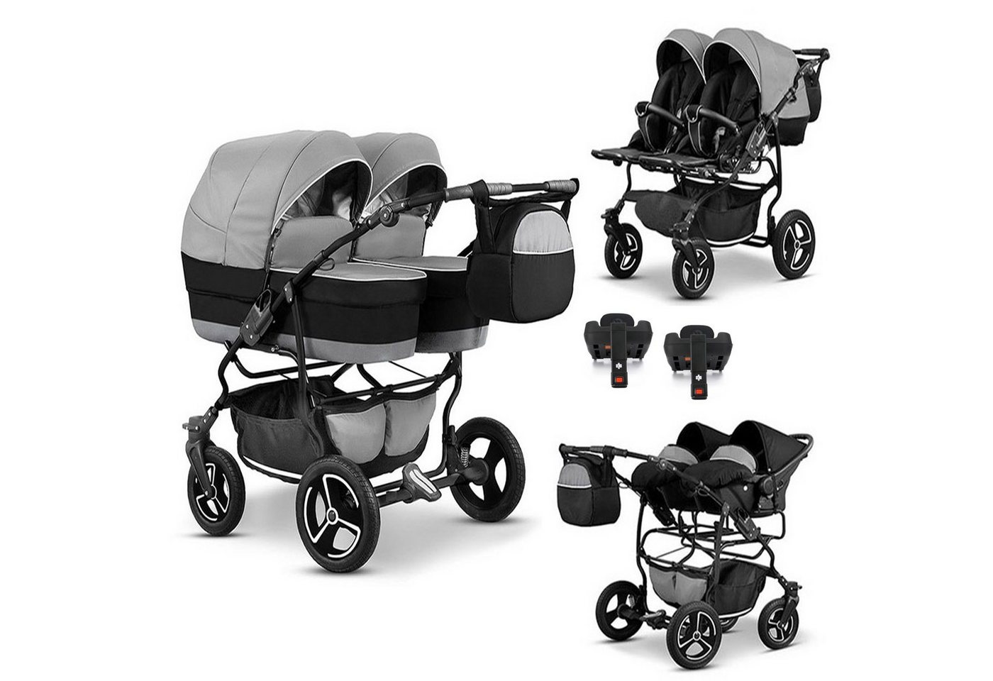 BabyMerc Zwillingswagen Twin Star 5 in 1 inkl. Sportsitze, Autositze und Isos in 16 Farben BabyMerc Zwillingswagen Twin Star 5 in 1 inkl. Sportsitze, Autositze und Isos in 16 Farben von BabyMerc