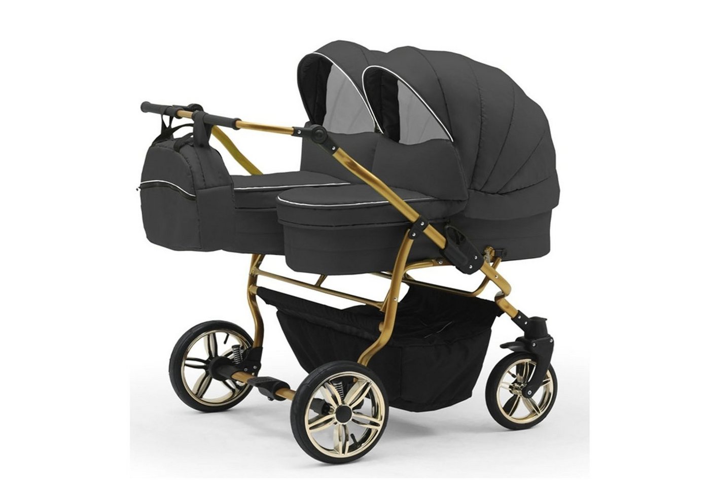 Elcar Zwillingswagen Duet Lux Gold 2 in 1 inkl. Sportsitze in 20 Farben von Elcar