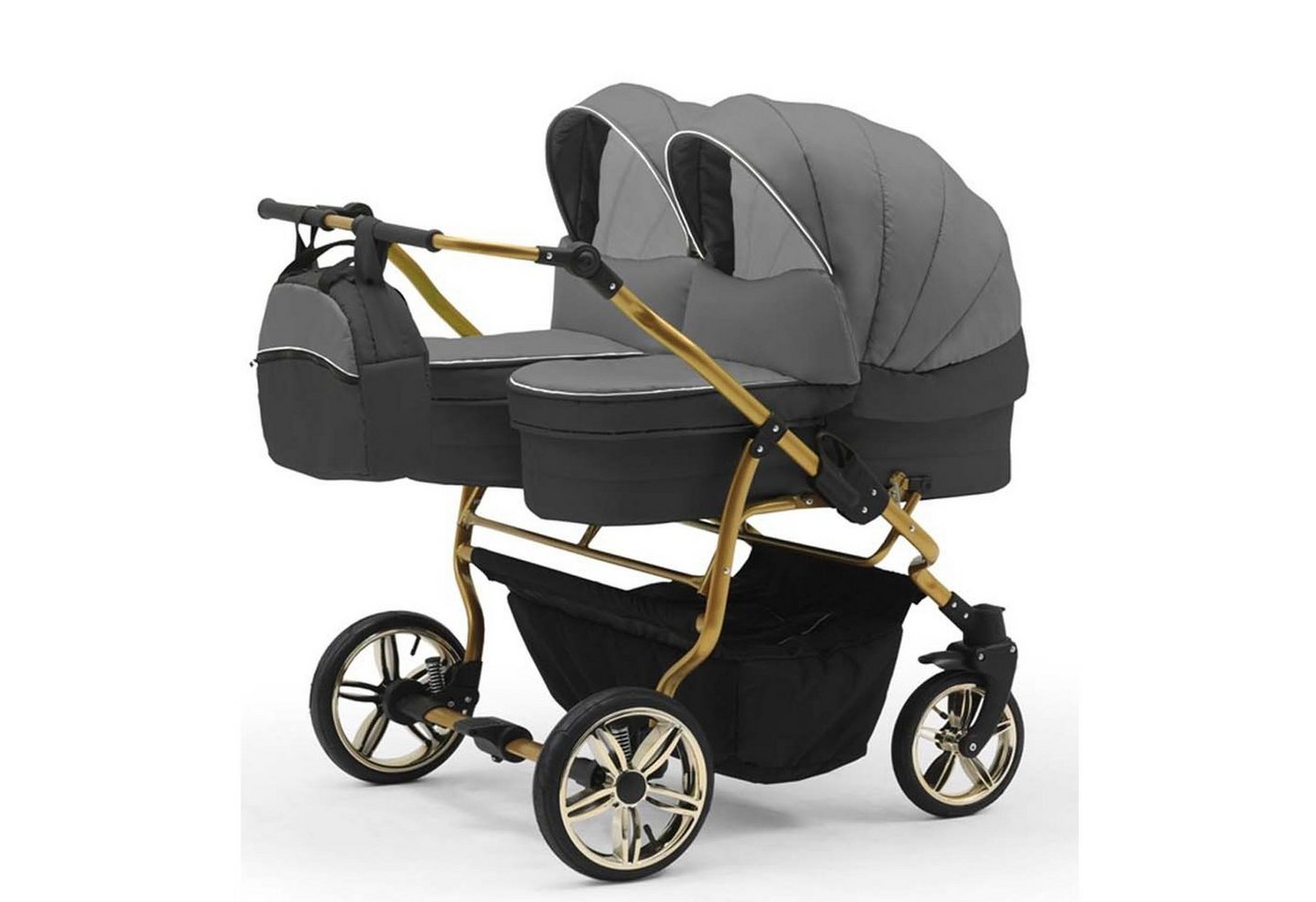 Elcar Zwillingswagen Duet Lux Gold 2 in 1 inkl. Sportsitze in 20 Farben von Elcar