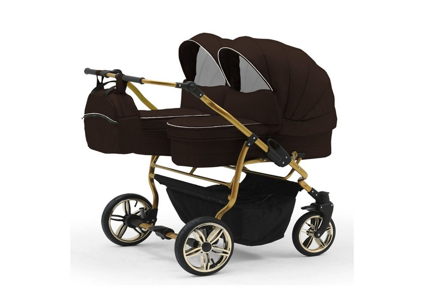 Elcar Zwillingswagen Duet Lux Gold 2 in 1 inkl. Sportsitze in 20 Farben von Elcar