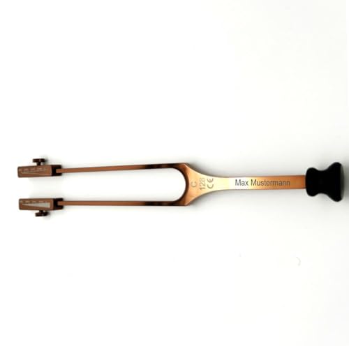 Stimmgabel nach Rydel Seiffer c128/c64 Hz - hochglanz kupfer mit gravierten Dämpfern und individueller Gravur von babinski