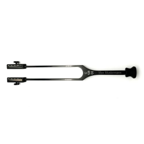 Stimmgabel nach Rydel Seiffer c128/c64 Hz - hochglanz schwarz mit gravierten Dämpfern und individueller Gravur von babinski