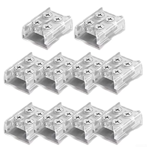10 Stück LED-Streifen-Verbindungsklemmen für 8 mm und 10 mm, Schraubbefestigung für zuverlässige LED-Setup (8 mm Streifen zu Streifen) von babominimer