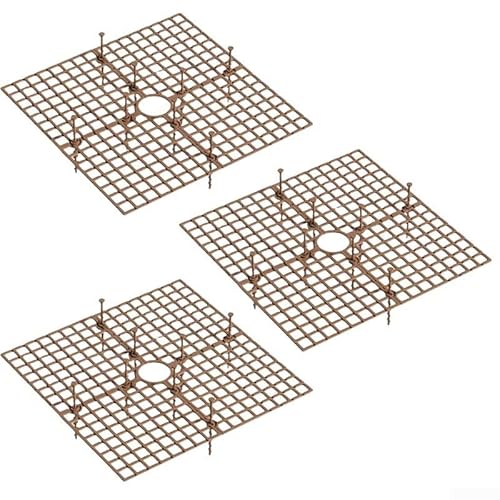 3-teiliges Blumentopf-Abdeckungs-Set für 30 cm große Töpfe zur Verschönerung Ihres Innen- und Außenbereichs (Kaffeefarbe) von babominimer