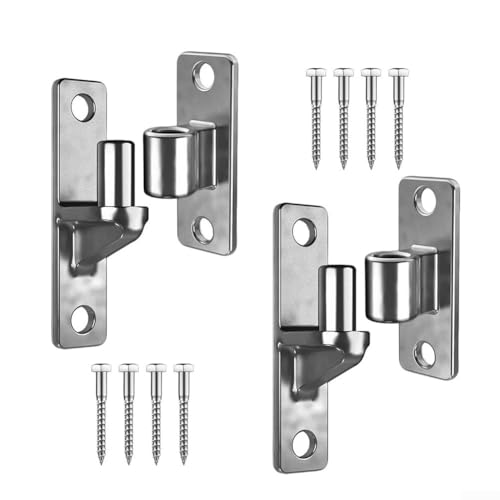 304 Edelstahl-Torscharniere, strapazierfähig, weiblich und männlich, rostbeständig, Outdoor-Hardware für Garten, Zaun, Bauernhof und Scheunentor, Wohn- und Wohngebäude (2 Stück mit Schrauben) von babominimer