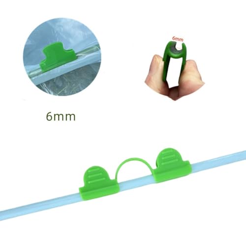 50 Stück Kunststoff-Clips für Gewächshaus-Folienbefestigung, Doppelkopf-Clips, geeignet für Bogenrahmen, Gartenregale (50 Stück, 5 mm) von babominimer