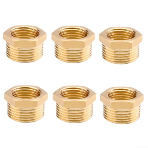 6 Reduzierstücke aus Messing für 3/4 Zoll auf 1/2 Zoll Anschlüsse in Wassersystemen 6 Reduzierstücke aus Messing für 3/4 Zoll auf 1/2 Zoll Anschlüsse in Wassersystemen von babominimer