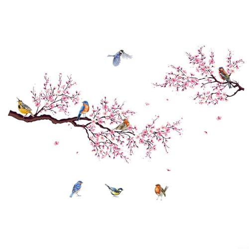 Abnehmbare Wandaufkleber mit Kirschblüten-Design zum Dekorieren glatter Wände in jedem Raum von babominimer