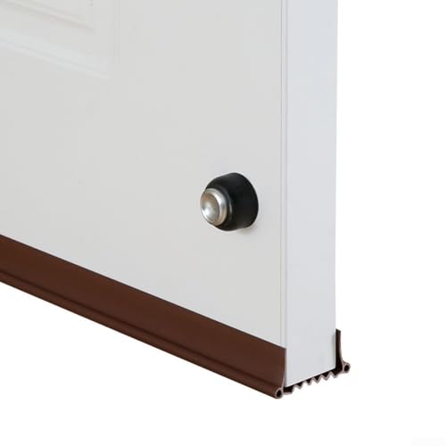 Acryl-Türspaltdichtungsstreifen, PVC-Material für effektive Schalldämmung und Luftkontrolle in Häusern oder Büros (braun) von babominimer
