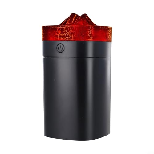 Bunter 400 ml Nebeldiffusor zur Entspannung mit Timer und automatischer Abschaltung für Sicherheit (weiß (schwarz (Risse)) von babominimer