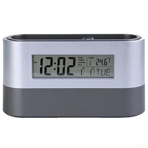 Digitaler Stifthalter, Wecker mit Kalender und Temperaturanzeige, Desktop-Gadget-Aufbewahrungsbox von babominimer