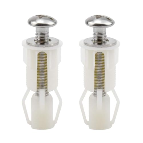 Ersatz-WC-Sitzschrauben-Set mit Edelstahlschrauben, Nylon-Mutterabdeckung und Metall-Unterlegscheibe für WC-Pfanne Ersatz-WC-Sitzschrauben-Set mit Edelstahlschrauben, Nylon-Mutterabdeckung und Metall-Unterlegscheibe für WC-Pfanne von babominimer