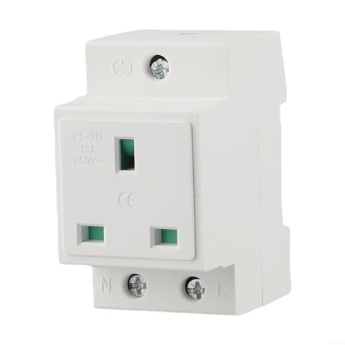 Feuerfeste DIN-Schienensteckdose mit eingebautem Kontakt für sichere elektrische Integration (D) von babominimer