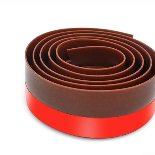 Flexible PVC-Tür-Bodenleiste, effektive Abdichtung für Staub- und Windschutz (Braun) von babominimer