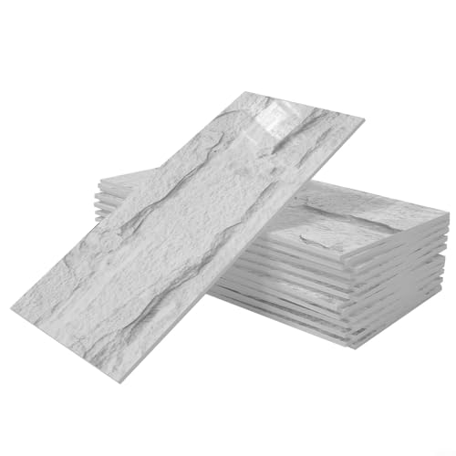 Functional Peel and Backsplash Solutions, 10,2 x 20,3 cm PVC Matte Brick Tile for Home Updates (64pcs) von babominimer