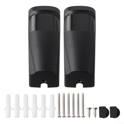 Infrarot-Sicherheitsstrahl Fotozellen-Detektor für automatische Garagentor-Tür-Alarmanlage, 15 m lange Reichweitenerkennung mit Solarfilter, Wandhalterungsdesign, IP55 Staub von babominimer