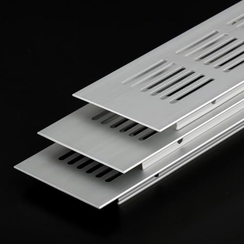 Lüftungsabdeckung 60 mm rechteckiges Gitter aus Aluminiumlegierung für Schränke und Kleiderschränke, widerstandsfähiges Material (60 x 150 mm) von babominimer