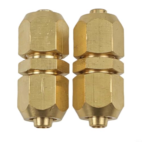 Messing Push-Fit 10 mm 12 mm Sanitärverbinder für PEX-, Kupfer- oder CPVC-Rohre, werkzeuglose Schnellmontage mit Trennclip für Heizungssysteme, Badezimmer und Küchen (10 mm Stecker) von babominimer