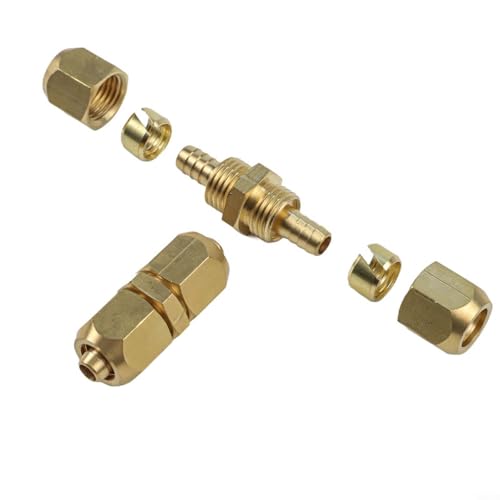 Messing-Steckverbinder für PEX-, Kupfer- oder CPVC-Rohre, werkzeuglose Schnellmontage mit Trennclip für Heizungssysteme, Badezimmer und Küchen (12-mm-Stecker) von babominimer