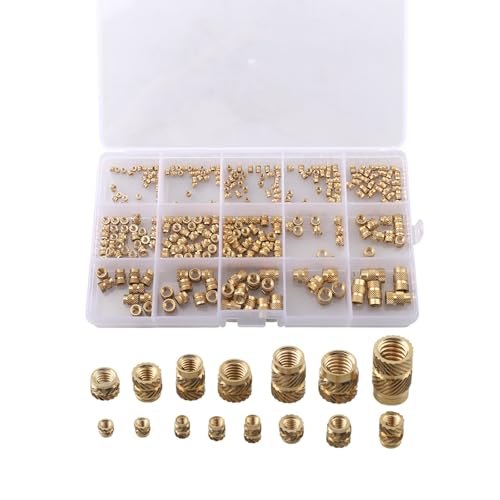 Messinggewindeeinsätze 300 Stück M2 M2 5 für M3 M5 M6, perfekt für 3D-Drucker und Kunststoffteile mit Kunststoff-Aufbewahrungsbox Messinggewindeeinsätze 300 Stück M2 M2 5 für M3 M5 M6, perfekt für 3D-Drucker und Kunststoffteile mit Kunststoff-Aufbewahrungsbox von babominimer
