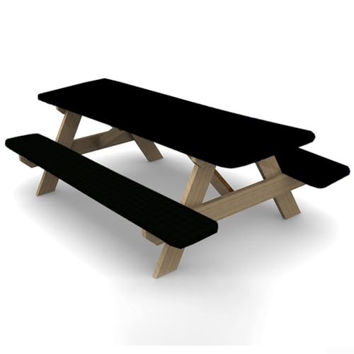 Outdoor Gartentischabdeckung 190T210D Oxford Tuch schützt vor Flecken und Kratzern für 4 oder 6 Sitze (190T schwarz183 * 72cm) von babominimer
