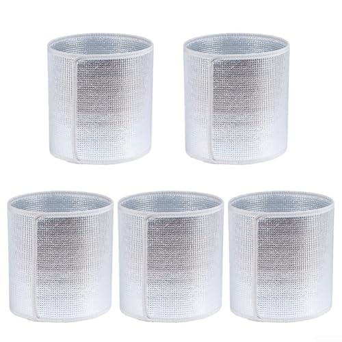 Pflanzenschutz-Set für den Außenbereich, 5 atmungsaktive Blumentopf-Wärmedämmung (Höhe 16 cm) von babominimer
