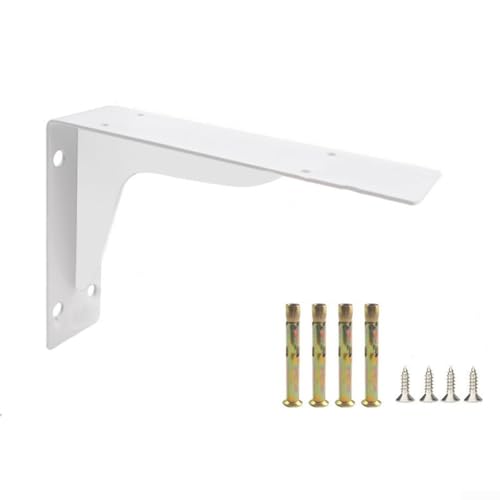 Robuste dreieckige Regalhalterung, Wandmontage, für Arbeitsplatten oder Regale, kaltgewalzter Stahl mit rostbeständiger Beschichtung, Wandhalterungen für drinnen und draußen (25,4 cm) von babominimer
