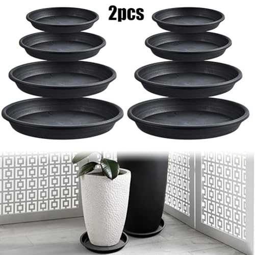 Runde Untersetzer für Pflanzen, 2 Stück, BPA PP für Indoor-Gartenanwendungen (17,8 cm) von babominimer