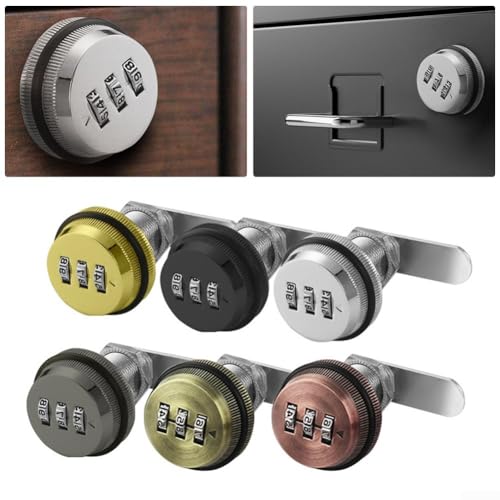 Schlosskasten aus Zinklegierung mit 3-stelligem zurücksetzbarem Code, perfekt für Werkzeugkästen und Schließfächer, sichern Sie Ihre Gegenstände (Rotbronze) von babominimer