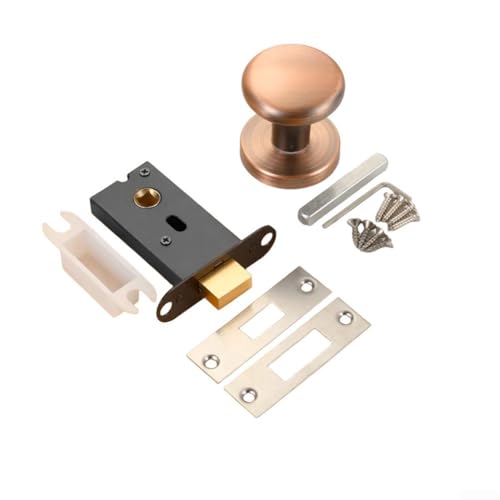 Schlüsselloses, unsichtbares Türschloss, Zinklegierung, einseitiger Sicherheitsriegel für Badezimmer, Schlafzimmer oder Büro, schlankes Design, Diebstahlschutz, langlebige Hardware für den von babominimer