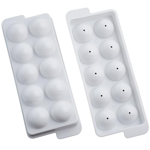 Summer Ice For Cube Tray with Circular Design for Quick and Even Ice Ball Production, Space Saving Stackable Ice Storage (Zehn Small) von babominimer