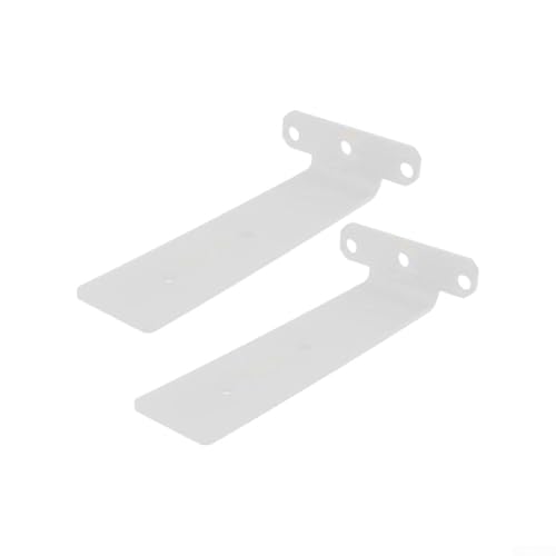 Unsichtbare Regalhalterung aus Edelstahl, Wandmontage, für schwebenden Schreibtisch und Aufbewahrungsregal mit verbesserter Tragfähigkeit, 10,2 cm, Weiß von babominimer