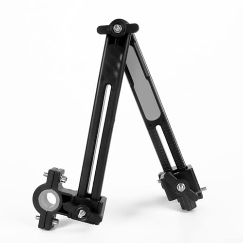 Verstellbarer Schirmhalter mit voller Drehfunktion für Fahrräder und Kinderwagen, passend für Rohrgröße von 25 mm (grau) von babominimer