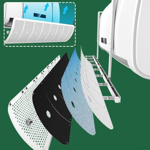 Windabweiser für Klimaanlage mit 8 verstellbaren Blättern verhindert direktes Blasen für verbesserte Luft (Basic kein Filter) von babominimer