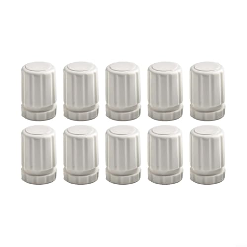 babominimer 10 Stück Handradschalter für Fußbodenheizung Verteiler M30 x 1,5 Weiß ABS Heizkörperventilabdeckungen Manuelle Temperaturregelventil Zubehör für von babominimer