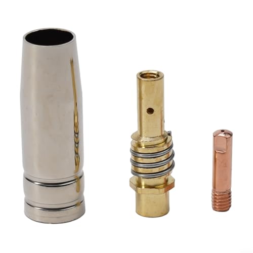 babominimer 15AK MIG Schweißbrenner-Zubehör-Set – 3-teiliges Düsenspitzen-Set mit Spitzenhalter für MIG-Schweißer – 0,6 mm, 0,8 mm, 0,9 mm, 1,0 mm, 1,2 mm (1,0 mm) von babominimer