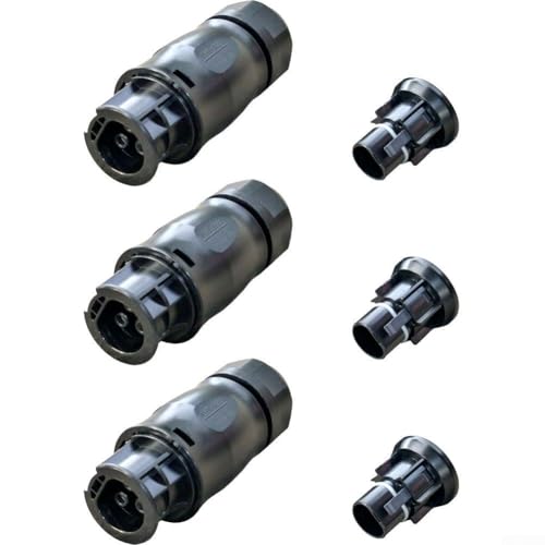 babominimer 3-poliger wasserdichter weiblicher Endkappenanschluss für Betteri BC01, kompatibel mit oder Huayu einphasigem Solarwechselrichter, IP68 bewertet, UL94-V0 Flamme (3 Set) von babominimer
