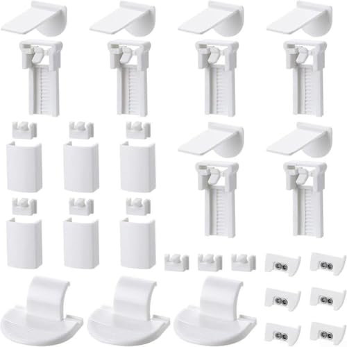 babominimer 36-teiliges Plissee Rollo Montage Zubehör Set, Langlebiges Kunststoff Vorhang Montage Kit für einfache DIY Montage, Kompatibel mit verschiedenen Plissees für babominimer 36-teiliges Plissee Rollo Montage Zubehör Set, Langlebiges Kunststoff Vorhang Montage Kit für einfache DIY Montage, Kompatibel mit verschiedenen Plissees für von babominimer